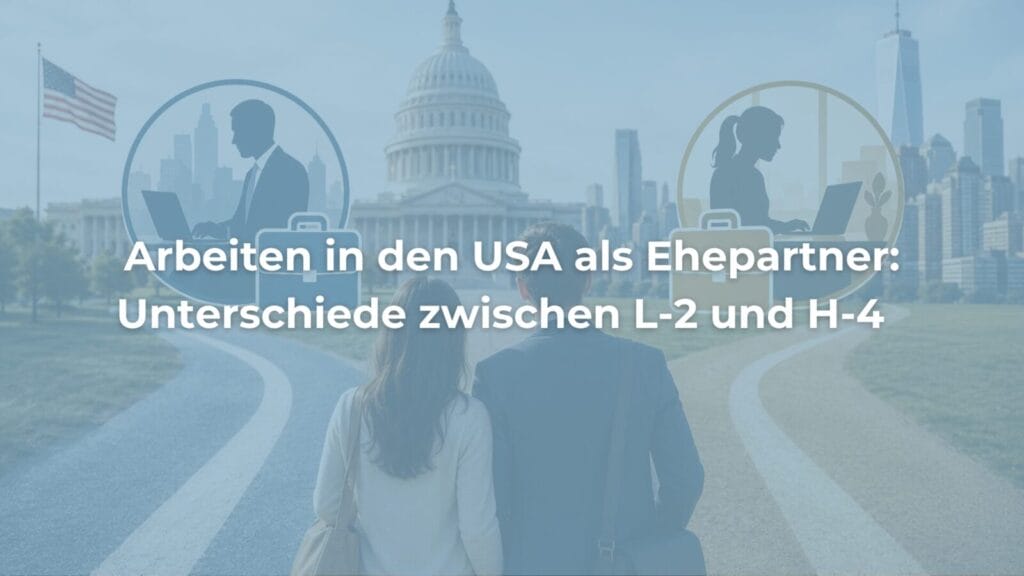 Paar vor US-Kapitol mit L-2 und H-4 Hinweis